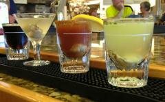 Selection of tasty oyster shooters
